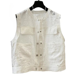 Tops para mujer 2025 verano elegante camiseta sin mangas camiseta sin mangas casual de moda para mujer camisetas sin mangas blancas