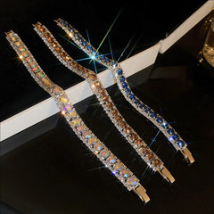 Pulsera con cierre redondo y cristales incrustados, diseño único y exclusivo, elegante y ligera, joyería de lujo para mujer.