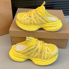 Zapatillas deportivas planas para mujer, sandalias con tiras cruzadas, informales, para caminar y correr, para verano 2025 