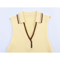 Tops de mujer Verano 2025 Nuevo Chic Retro Elástico Delgado Elegante Camiseta sin mangas Moda urbana para mujeres Jóvenes Estudiantes Tops