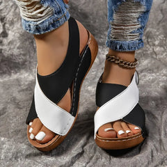 Sandalias de mujer, zapatos de verano, zapatos de playa para mujer, zapatos antideslizantes para mujer, zapatos de cuña para mujer, sandalias de talla grande, calzado de mujer 